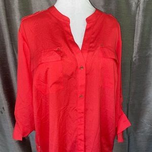 Calvin Klein Coral Button Down Shirt; Size 3X
